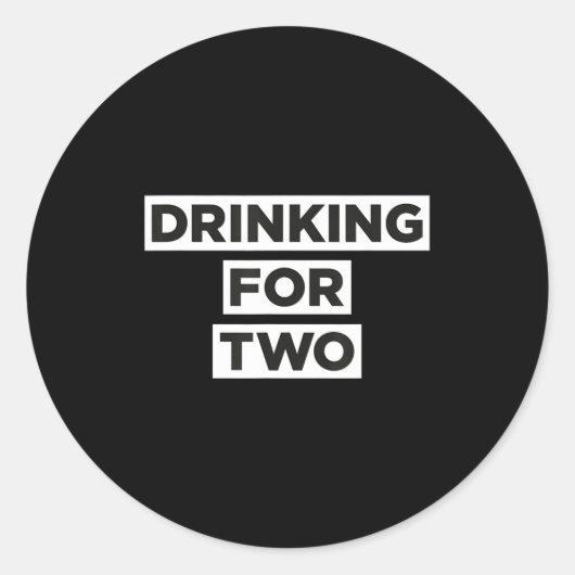 Drinking For Two  Ronde Sticker (Voorkant)