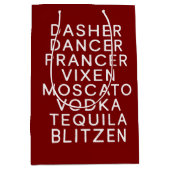 Drinking Kerstvakantie Feest Dasher Dancer Medium Cadeauzakje (Voorkant)