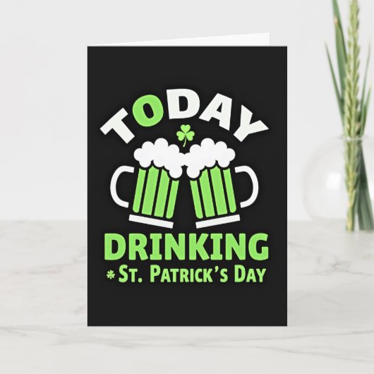 Drinking St Patricks Day Card Kaart (Voorkant)