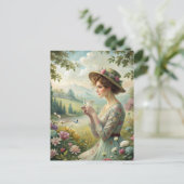 Drinking Tea in Garden Briefkaart (Staand voorkant)