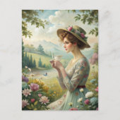 Drinking Tea in Garden Briefkaart (Voorkant)