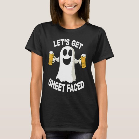 Drinking Team Halloween Kostuum Laten we Sheet Fa T-shirt (Voorkant)