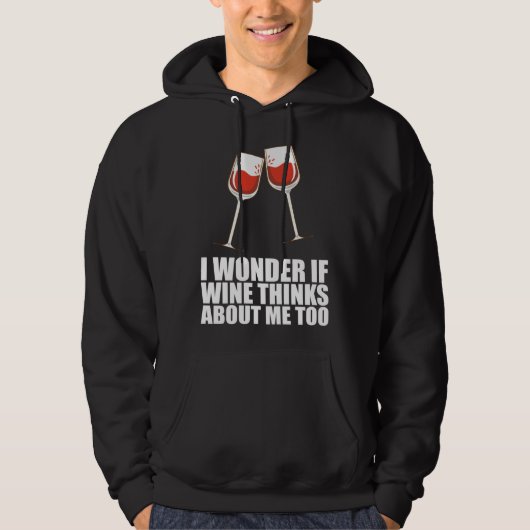 Drinking Wine  Partying  Alcohol Hoodie (Voorkant)