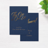 Drinkkaarten, slank, elegante gouden script op mar visitekaartjes (Bureau)