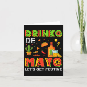 Drinko de Mayo Let's Get Feestelijke Cinqo de Mayo Kaart