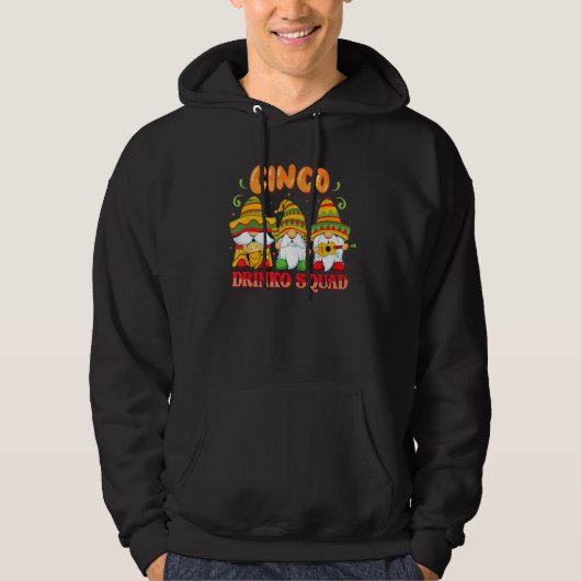 Drinko Squad Cinco De Mayo Mexican Gnomes Matching Hoodie (Voorkant)