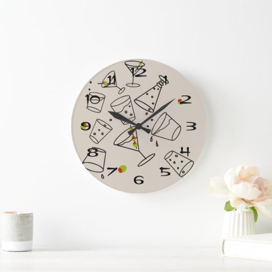 Drinks Acrylic Clock Grote Klok (Huis)