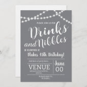 Drinks and Nibbles Invitation Kaart (Voorkant / Achterkant)