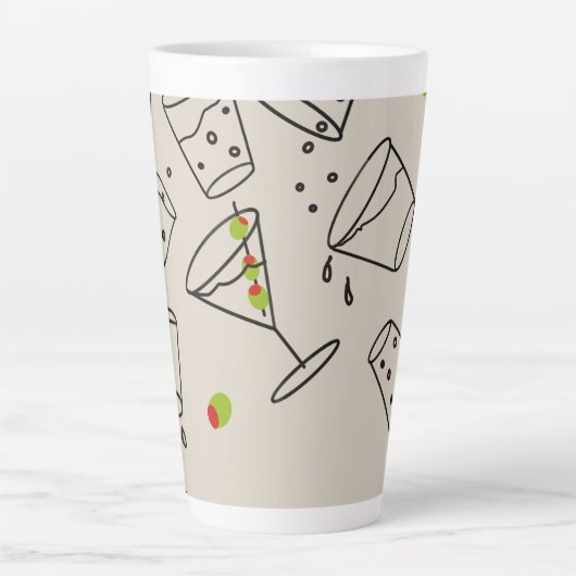 Drinks Latte Mug Cup Latte Mok (Voorkant)