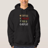 Drinks Lover Funny Coffee, Cricket, Vodka Repeat N Hoodie (Voorkant)