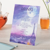 Drinks Menu Amour Éternel à la Parisienne Reclamebord Met Voetstuk (Insitu)