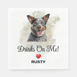 Drinks on Me Australian Cattle Dog Servet