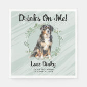 Drinks on Me! Berner Sennenhond Servetten (Voorkant)