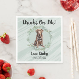 Drinks On Me! Chocolade Lab Trouwnapkins Servet