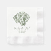 Drinks On Me Custom Dog Drawn Wedding Servet (Voorkant)