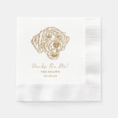 Drinks On Me Custom Dog Drawn Wedding Servet (Voorkant)