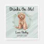 Drinks On Me! Goldendoodle servetten met honden fo (Voorkant)