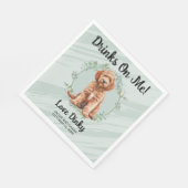 Drinks On Me! Goldendoodle servetten met honden fo (Hoek)