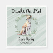 Drinks On Me! Greyhound Honden Servetten met Foto (Voorkant)