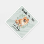 Drinks On Me! Pommerse hond trouw servetten (Hoek)