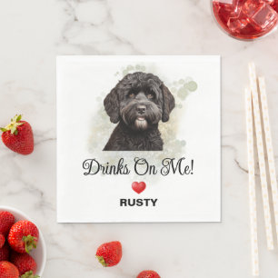 Drinks on Me Portugese Waterdog Huwelijk Servet