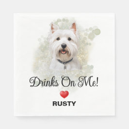 Drinks on Me West Highland Terrier Servet