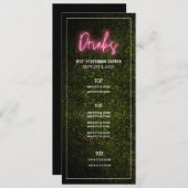 Drinks Party Shower Wedding Menu (Voorkant / Achterkant)