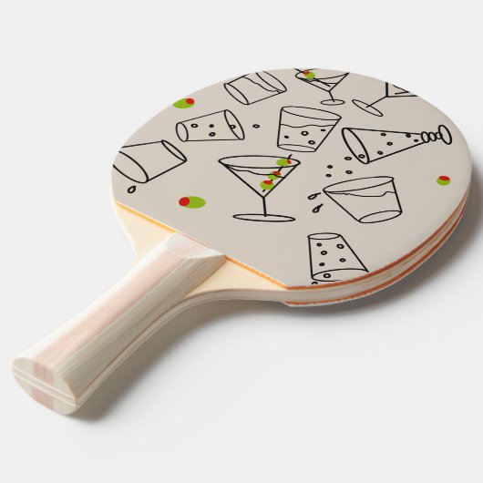 Drinks Ping Pong Paddle Tafeltennisbatje (Voorkant Gekanteld)