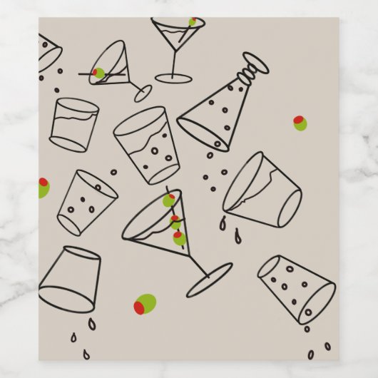 Drinks Wine Label Wijn Etiket (Enkel label)