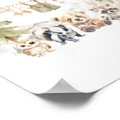 Drinks Woodland Adventure Boy Baby Shower Poster (Hoek)