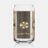 Drinkservies Set Aardetinten Bruin Beige Bloem Blikvorm Glas (Links)