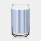 Drinkservies Set Blauw & Wit Streep Blikvorm Glas (Achterkant)