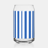 Drinkservies Set Blauw & Wit Streep Blikvorm Glas (Voorkant)
