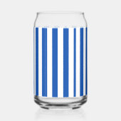 Drinkservies Set Blauw & Wit Streep Blikvorm Glas (Achterkant)