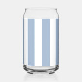 Drinkservies Set Blauw & Witte Streep Blikvorm Glas (Voorkant)