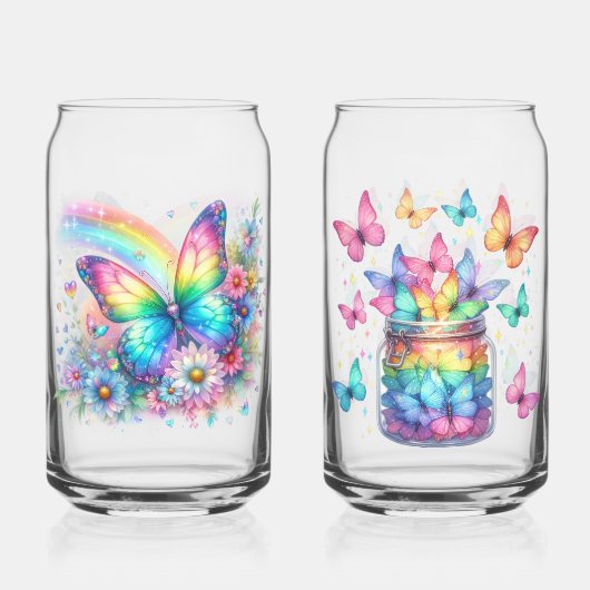 Drinkservies Set-Lentere Florale Drinkservies Blikvorm Glas (Voorkant)