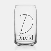 Drinkservies Set Letter D Blikvorm Glas (Voorkant)