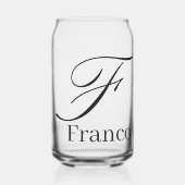 Drinkservies Set Letter F Blikvorm Glas (Voorkant)