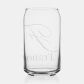 Drinkservies Set Letter F Blikvorm Glas (Achterkant)