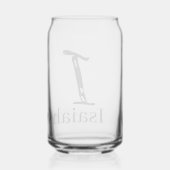 Drinkservies Set Letter I Blikvorm Glas (Achterkant)