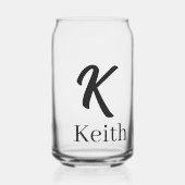 Drinkservies Set Letter K Blikvorm Glas (Voorkant)