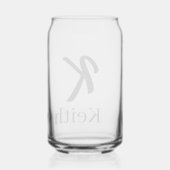 Drinkservies Set Letter K Blikvorm Glas (Achterkant)