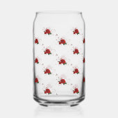 Drinkservies Set Love Rode Roos Bloemig Blikvorm Glas (Achterkant)