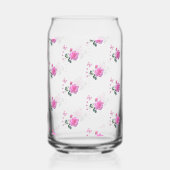 Drinkservies Set Roze Roos Vlinder Blikvorm Glas (Achterkant)