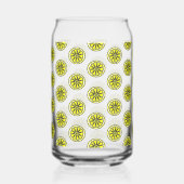 Drinkservies Set Schattige Gele Citroenen Blikvorm Glas (Voorkant)