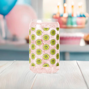 Drinkservies Set Schattige Gele Citroenen Blikvorm Glas
