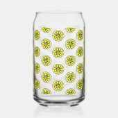 Drinkservies Set Schattige Gele Citroenen Blikvorm Glas (Links)