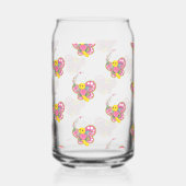 Drinkservies Set Schattige Kleurrijke Vlinder Blikvorm Glas (Achterkant)
