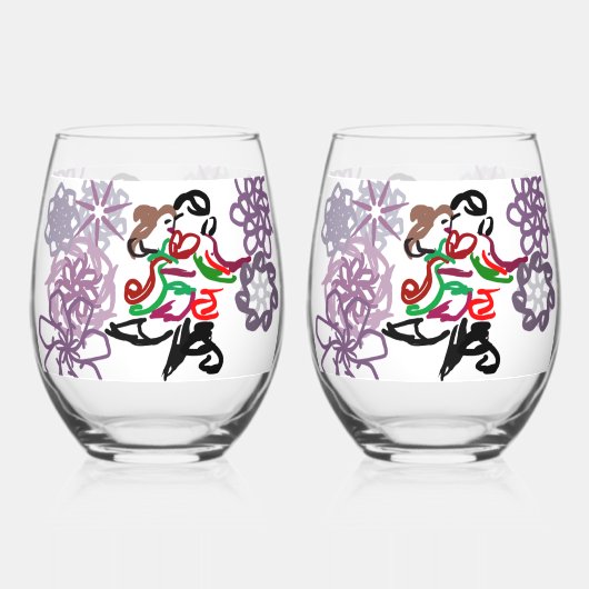 Drinkservies Set Wijnglas Zonder Voet (Voorkant)