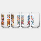 Drinkservieset-Kerstsneeuwman Blikvorm Glas (Links)